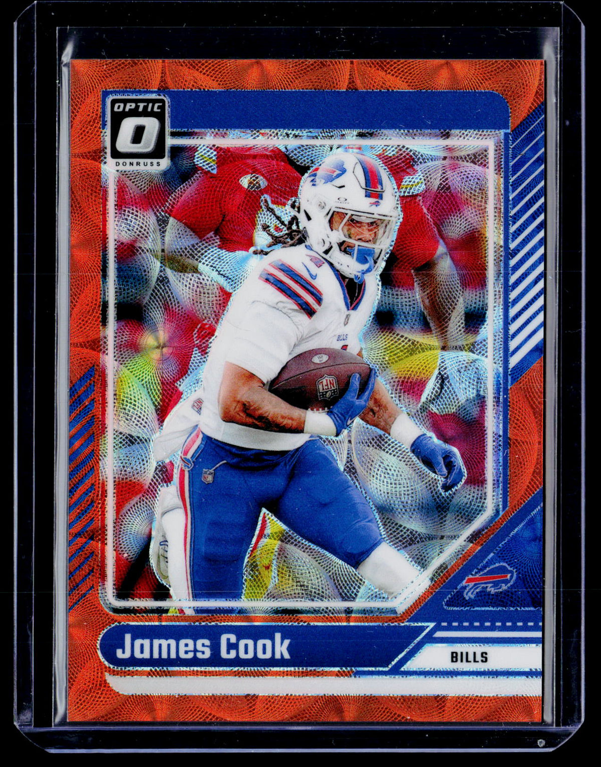 2024 Panini Donruss Optic James Cook Orange Scope #20 34/79 Buffalo Bills - front