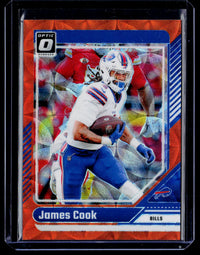 2024 Panini Donruss Optic James Cook Orange Scope #20 34/79 Buffalo Bills - front