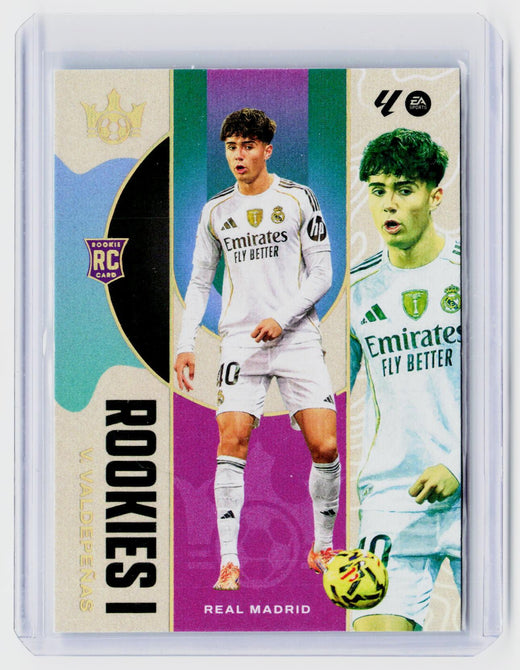 2025-26 Panini Pitch Kings Soccer Victor Valdepeñas Rookies! #1 Real Madrid Rookie Card - front