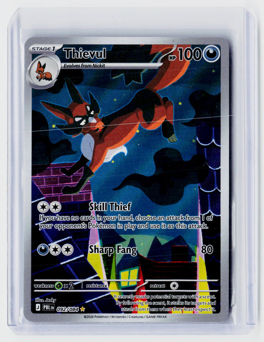 2026 Pokémon Perfect Black Thievul Illustration Rare 092/084 - front