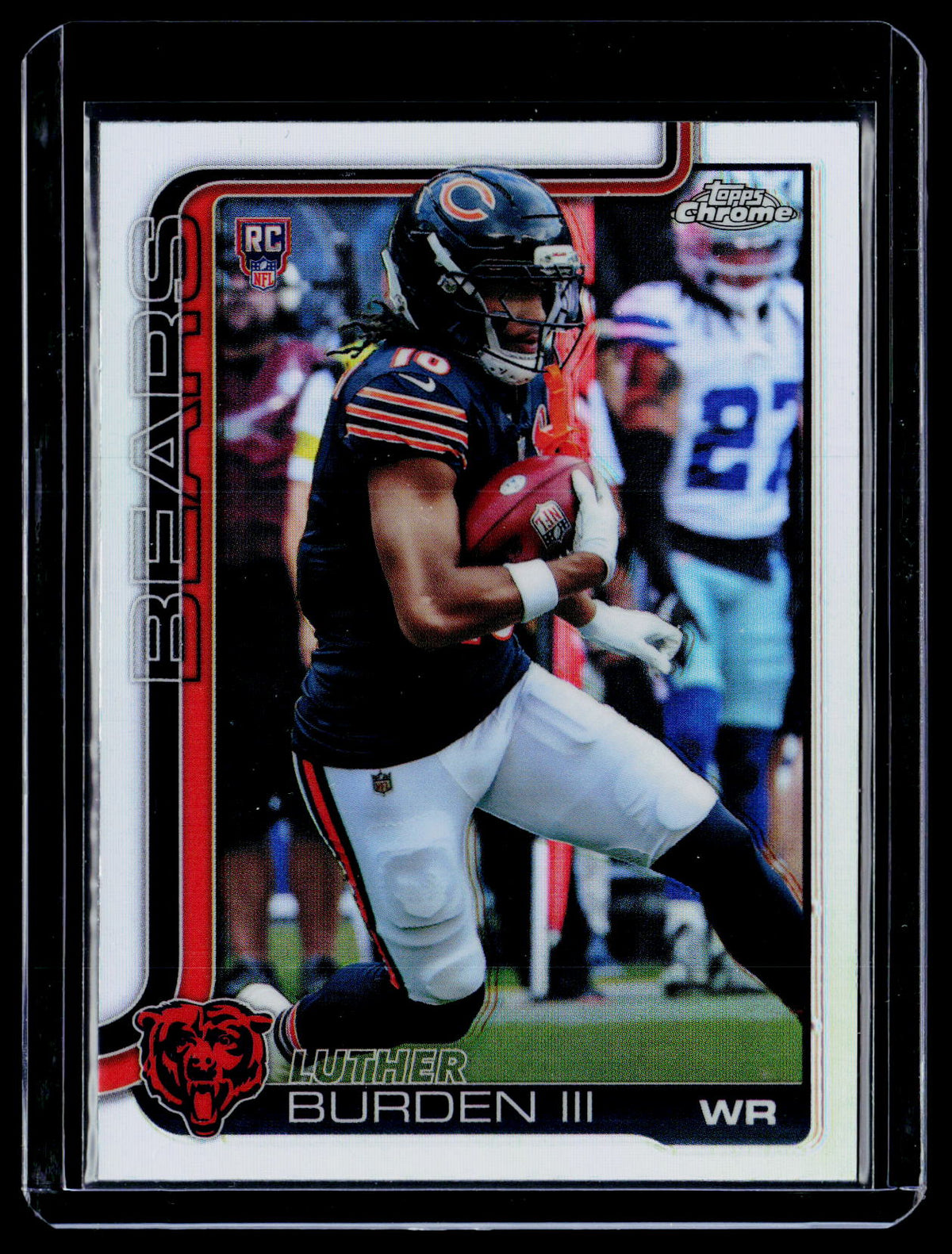 2025 Topps Chrome Refractor Rookie Luther Burden III #334 Chicago Bears - front