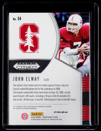 2020 Prizm Draft Picks John Elway #54 silver - back