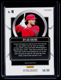2025 Panini Prizm Baseball Talisman Dylan Crews Blue Prizm #18 56/99 Rookie - back