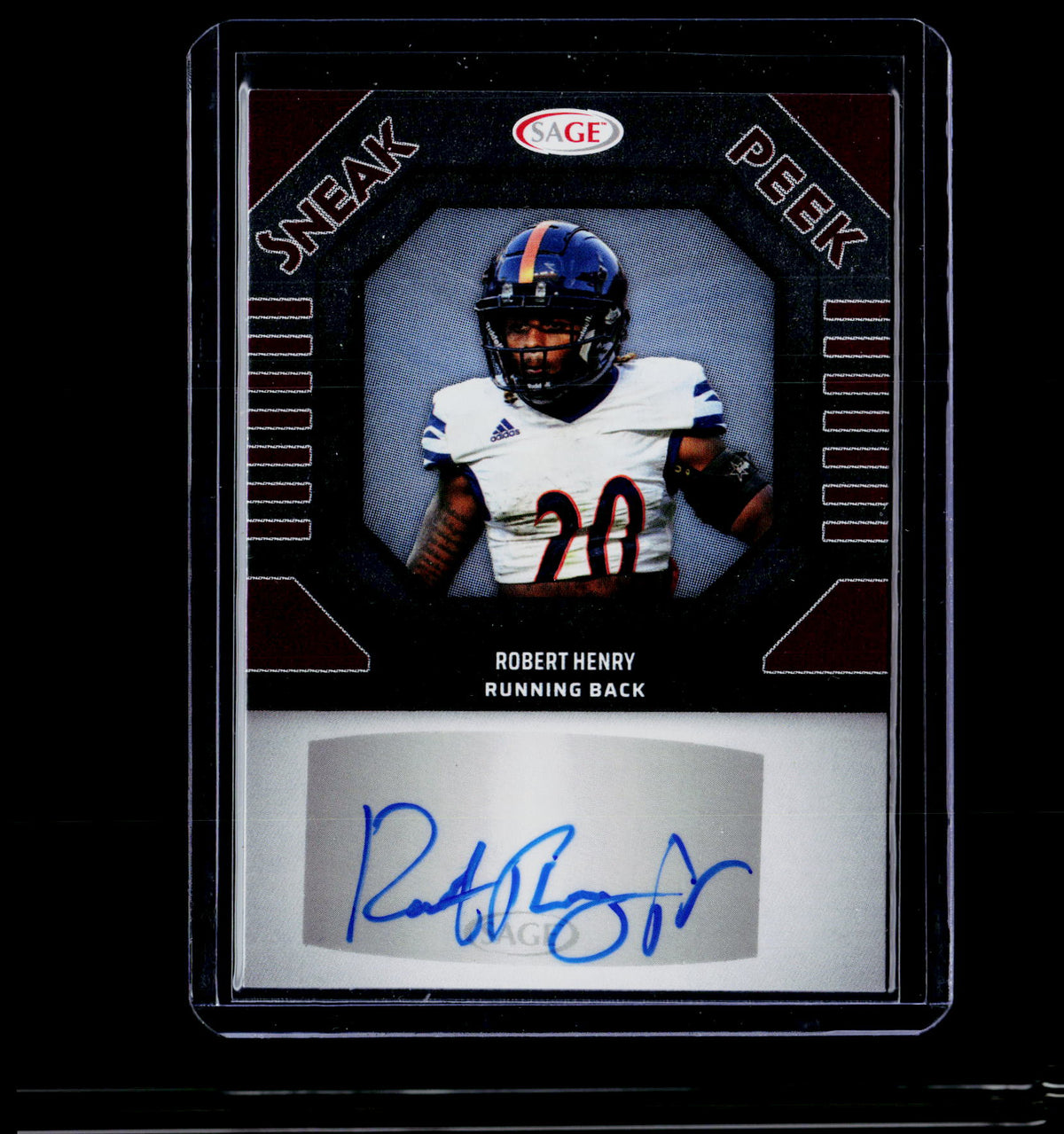 2025 SAGE Sneak Peek Signatures Blue High Series Autograph Robert Henry SPA-RH - front