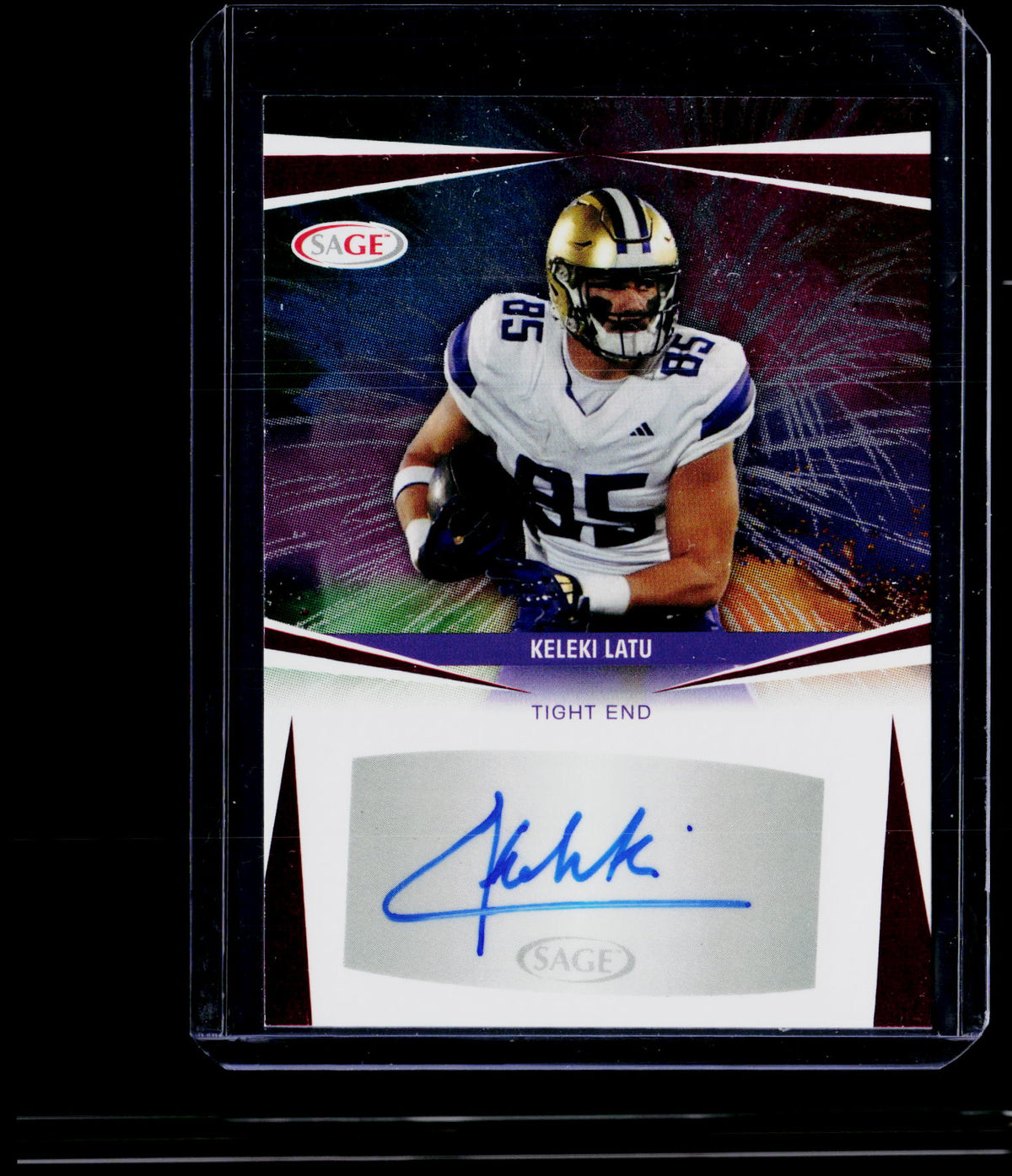 2025 SAGE Autograph Keleki Latu Purple High Series Auto #A-KL - front