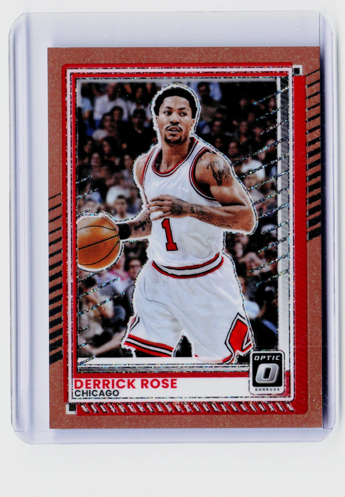 2025-26 Panini Donruss Optic Derrick Rose #170 Red Cracked Ice Prizm /99 - front