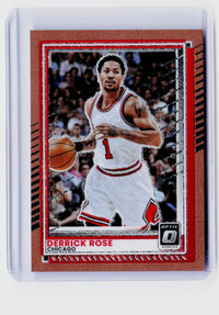 2025-26 Panini Donruss Optic Derrick Rose #170 Red Cracked Ice Prizm /99 - front