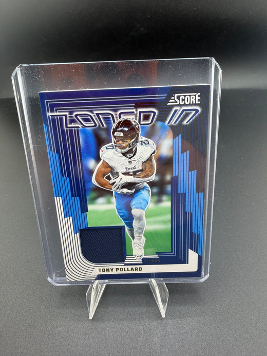 2025 Panini Score Football Tony Pollard Zone Memorabilia Card ZON-TPD - front