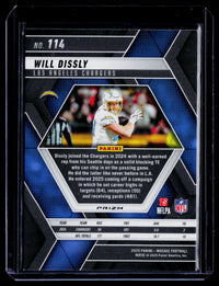 2025 Panini Mosaic Football Green Mosaic Will Dissly #114 Chargers - back