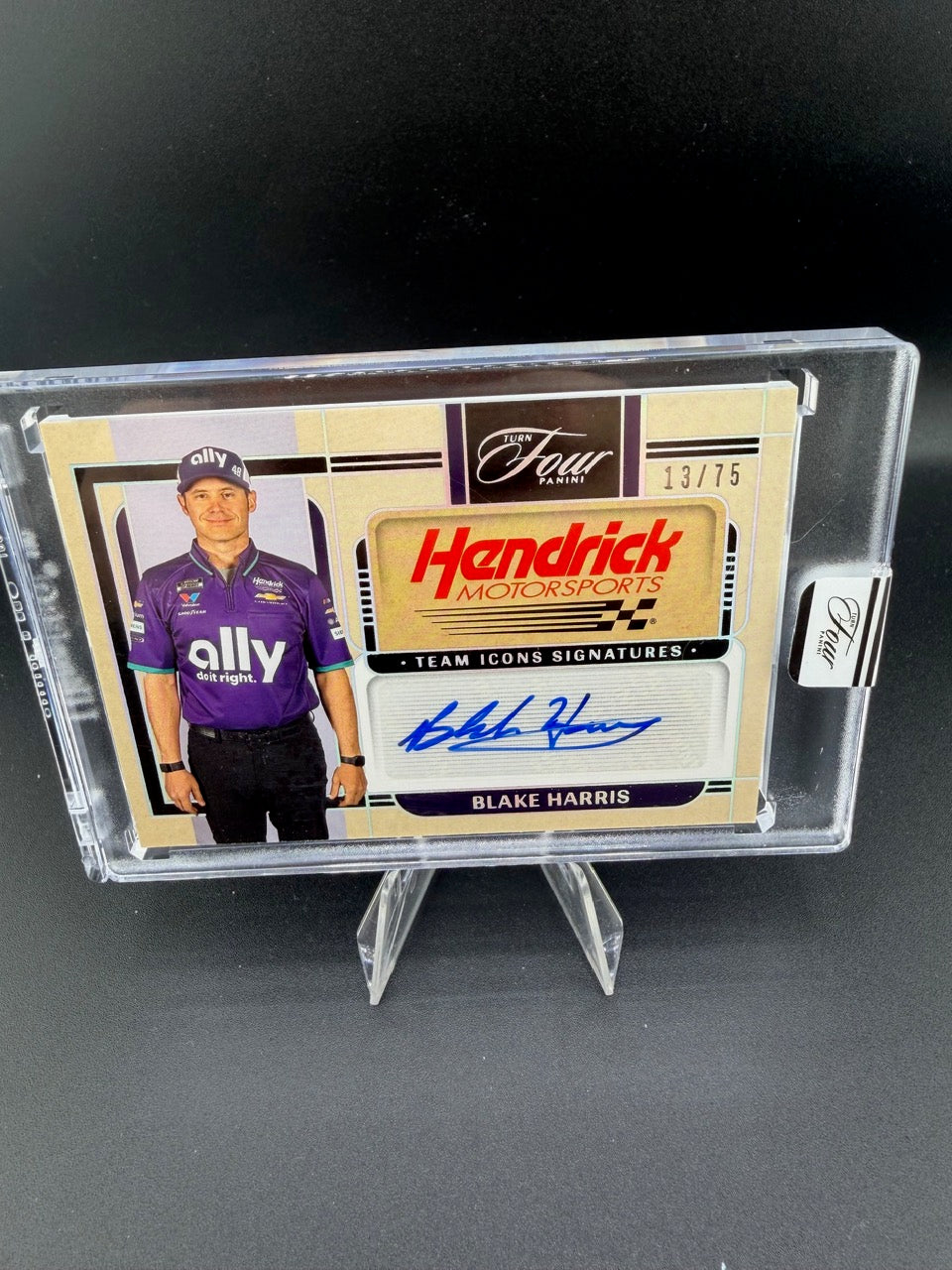 2026 Panini Turn Four Racing Team Icons Signatures Blake Harris Auto 13/75 TM-BHS - front