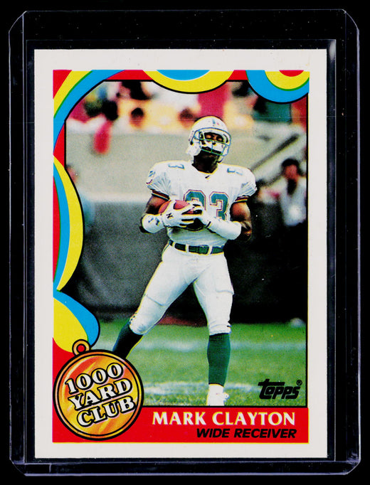 1989 Topps 1000 Yard Club #12 Mark Clayton Miami Dolphins - front