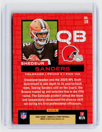 2025 Panini Rookies & Stars Draft Class Shedeur Sanders Red /125 RC #19 - back
