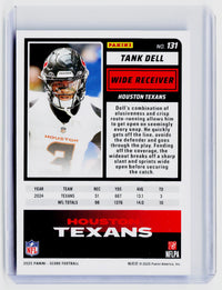 2025 Panini Score Football Showcase Blue Tank Dell #131 01/250 - back
