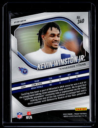 2025 Panini Prizm Football Kevin Winston Jr. #340 Green Wave Rookie Titans - back