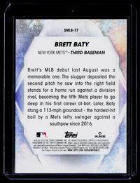 2023 Topps Stars of MLB Brett Baty Rookie Card SMLB-77 New York Mets - back