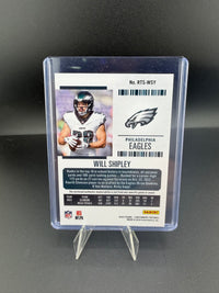 2024 Panini Contenders Rookie Ticket Swatch Will Shipley #RTS-WSY Philadelphia Eagles - back