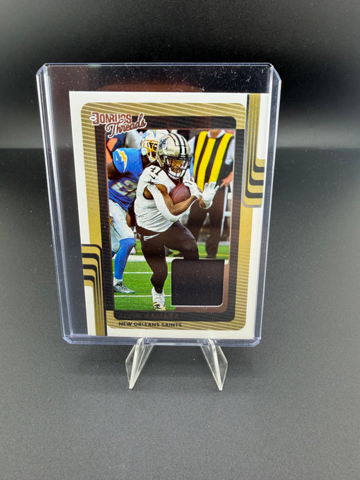 2025 Panini Donruss Threads Alvin Kamara Memorabilia Card #DTH-AKA - front