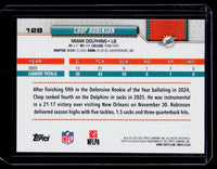2026 Topps Football Chop Robinson #128 Miami Dolphins - back