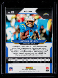 2020 Panini Prizm Football Joshua Kelley Red White Blue Prizm RC #326 - back