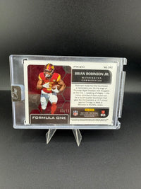2022 Panini One Formula One Autographs Brian Robinson Jr. #342 Gold Dual Patch Autograph /15 - back