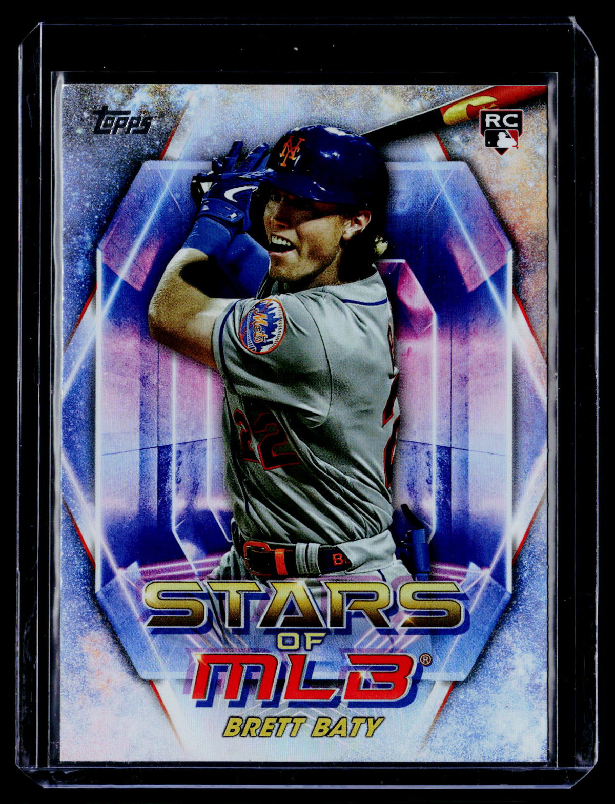 2023 Topps Stars of MLB Brett Baty Rookie Card SMLB-77 New York Mets - front