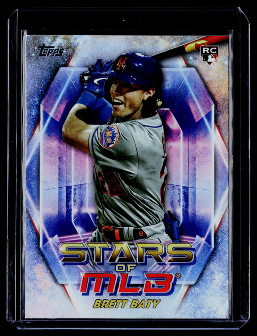 2023 Topps Stars of MLB Brett Baty Rookie Card SMLB-77 New York Mets - front