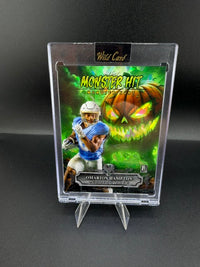2025 Wild Card Haunted Hits Monster Hunt Omarion Hampton MHPP-OH Monster Hit Pumpkin Patch Green - front