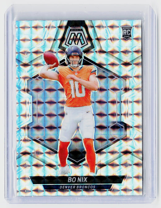 2024 Panini Mosaic Football Bo Nix #312 Rookie Card Denver Broncos - front