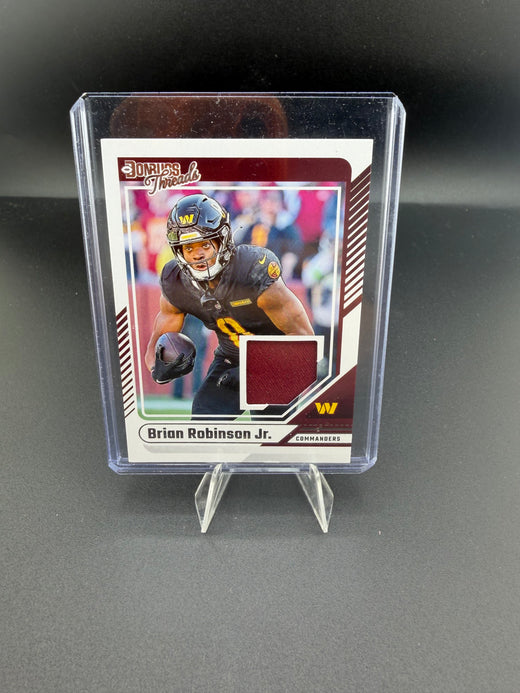 2024 Panini Donruss Threads Brian Robinson Jr. Washington Commanders Memorabilia Card DTH-BRJ - front