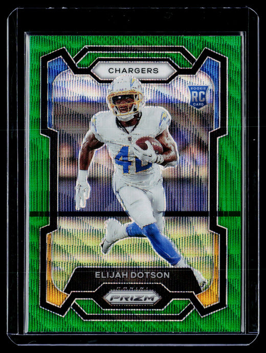 2023 Panini Prizm Football Elijah Dotson Green Prizm Rookie Card #352 - front