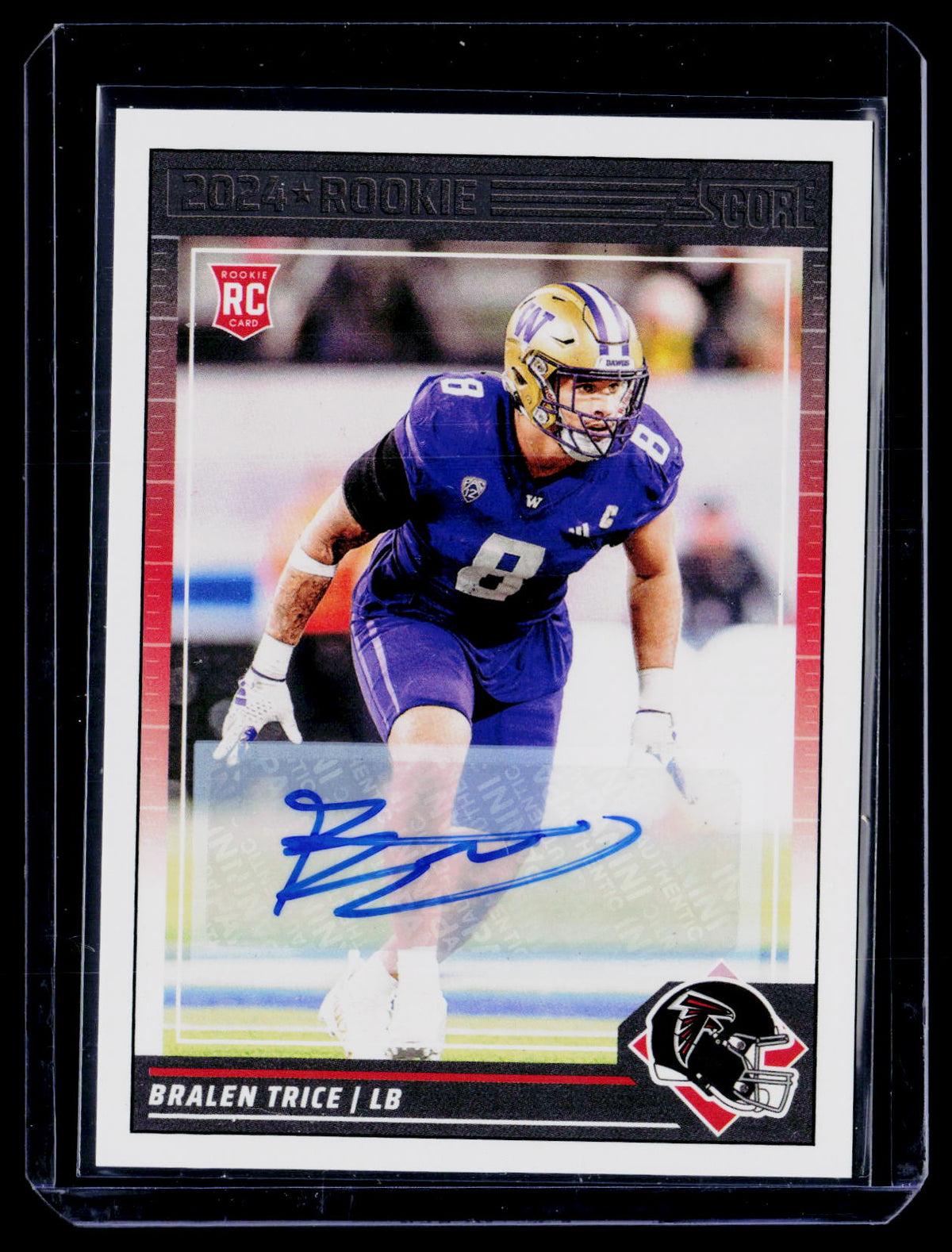 2024 Panini Score Football Bralen Trice Rookie Autograph #338 Atlanta Falcons - front