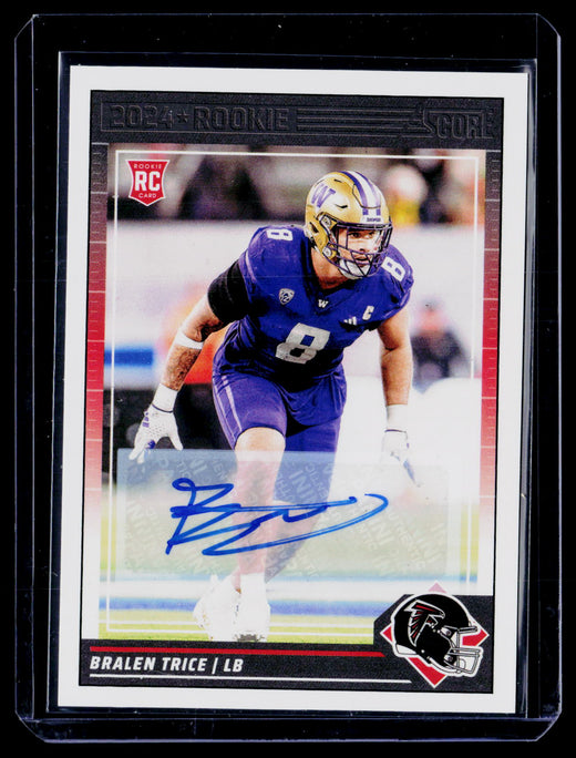 2024 Panini Score Football Bralen Trice Rookie Autograph #338 Atlanta Falcons - front