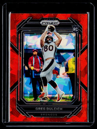 2022 Panini Prizm Football Greg Dulcich RC Red Prizm #360 - front