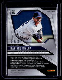 2025 Panini Prizm Baseball Mariano Rivera Red Prizms #172 /299 - back