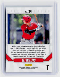 2026 Panini Donruss Elite Spellbound Eli Willits #24 Washington Nationals - back