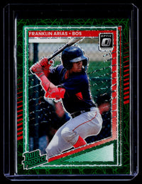 2025 Panini Donruss Rated Prospect Franklin Arias #175 Optic Green Velocity /149 - front