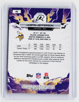 2025 Topps Ripped Football #65 Justin Jefferson Minnesota Vikings - back