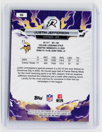 2025 Topps Ripped Football #65 Justin Jefferson Minnesota Vikings - back