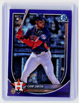 2025 Bowman Chrome Cam Smith RC Blue RayWave Refractor #77 /250 Astros - front