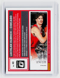 2025 Panini Donruss Optic Rated Rookie Lachlan Olbrich #40 Green Holo /135 - back
