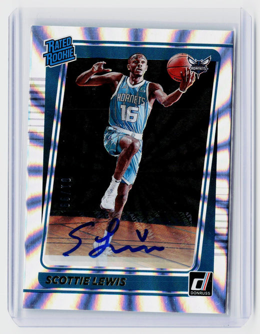 2021-22 Panini Donruss Rated Rookie Signatures Scottie Lewis Auto #246 - front