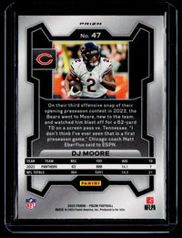 2023 Panini Prizm Football D.J. Moore #47 Chicago Bears - back
