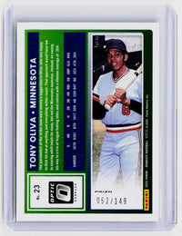 2025 Panini Donruss Optic Baseball Tony Oliva #23 Green Velocity /149 - back