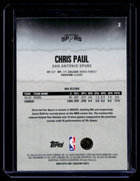 2026 Topps Signature Class Rookie Photo Chris Paul #2 /299 - back
