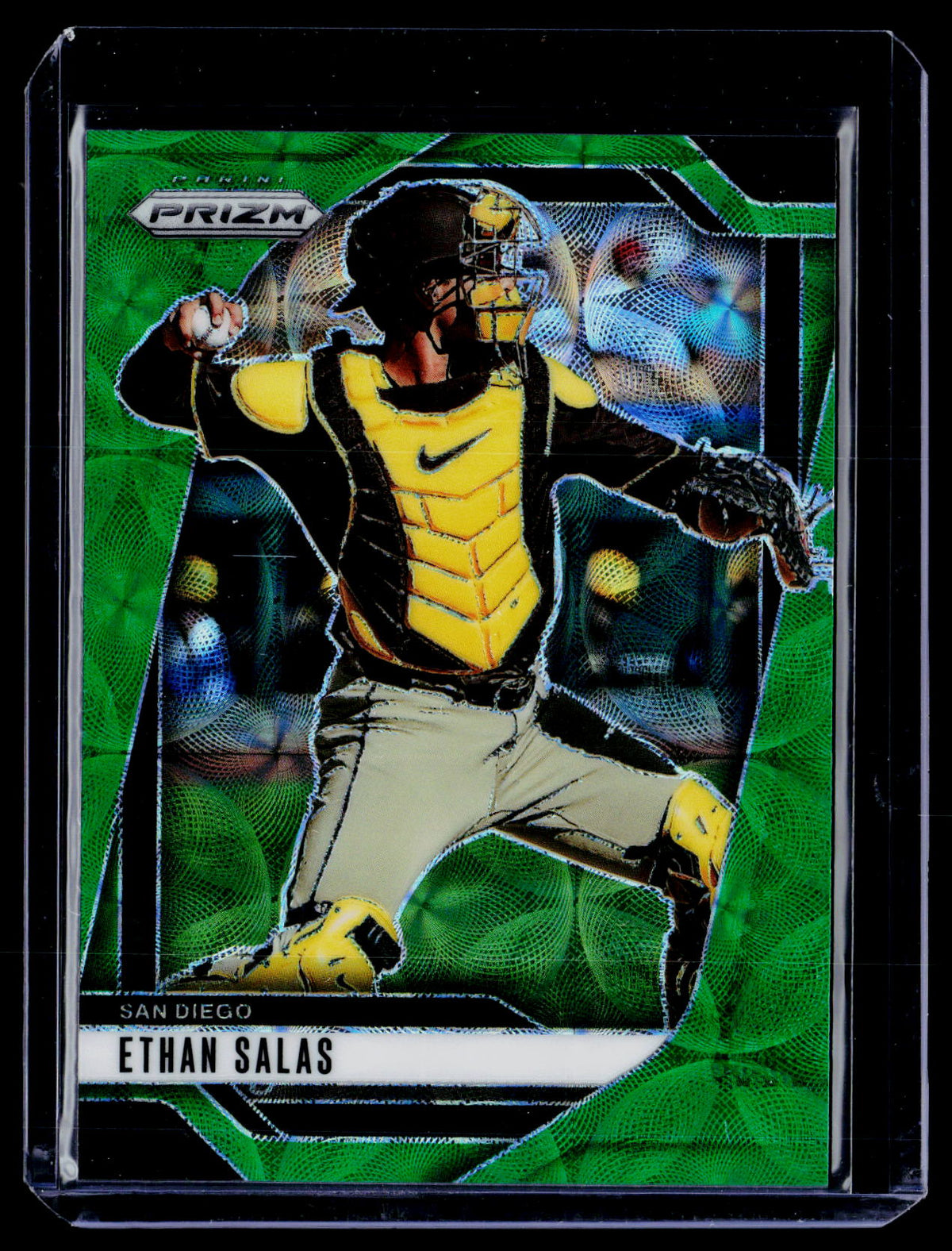 2025 Panini Prizm Baseball Ethan Salas Green Scope Prizms #299 /75 - front