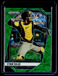 2025 Panini Prizm Baseball Ethan Salas Green Scope Prizms #299 /75 - front