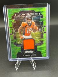 2023 Panini Prizm Football Rookie Gear Marvin Mims Neon Green Pulsar Prizm #RG-MMS - front