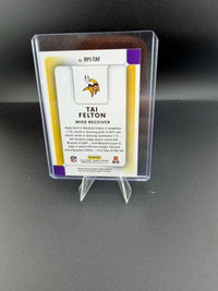 2025 Panini Donruss Rookie Phenom Jerseys Tai Felton RC Minnesota Vikings - back