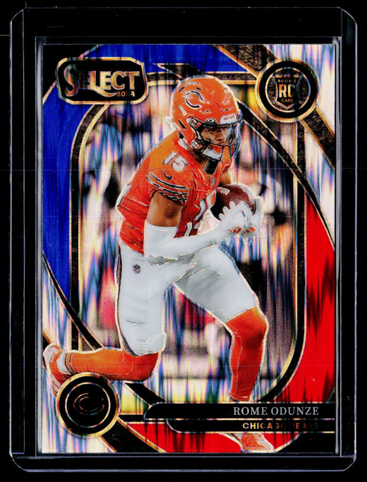 2024 Panini Select Football Rome Odunze red white blue RC #236 - front