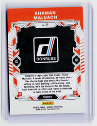 2025-26 Panini Donruss Basketball Elite Series Khaman Maluach Rookie Card #11 /195 - back